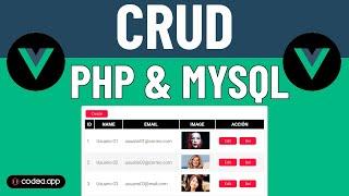 VUE.JS + PHP y MYSQL Aprende a desarrollar un CRUD