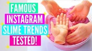 TESTING VIRAL INSTAGRAM SLIME TRENDS & SLIME HACKS!