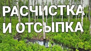 БОЛОТО 25 соток: Осушение и отсыпка, расчистка от леса и поросли.