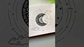 Create Magical Moon Mandalas with This Easy Art Tutorial  #art #shorts #cute #mandala #drawing