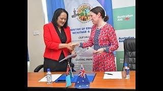 Fijian Minister for Education, Heritage & Arts signs MOU Pacific Secondary Scholarship