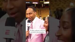 Stephen A Smith brought his daughter to work! #shorts #nba #stephenasmith