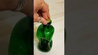 Ernst Saalmann, Vintage Medicine Green Art Bottle
