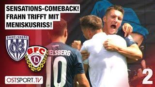 Sensations-Comeback! Frahn trifft mit Meniskusriss: Babelsberg - BFC Dynamo | Regionalliga Nordost