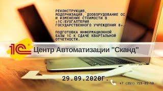 Реконструкция, модернизация, дооборудование ОС, изменение стоимости. Квартальная отчетность.