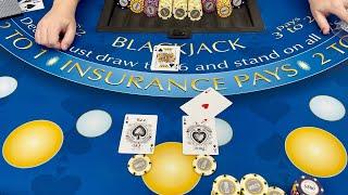 AMAZING BLACKJACK WIN FULL OF ACES WITH OVER $200,000 BETS!