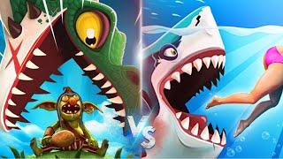 ALL SHARKS AND DRAGONS UNLOCKED 2022! (COSMIC ALAN VS KAHLMARI)- HUNGRY SHARK WORLD VS HUNGRY DRAGON