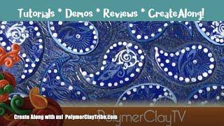 Learn to make  Boho-Style Blue Paisley Polymer Clay Jewelry