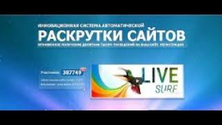 Jбучение по работе в LIVEsurf ru   продвижение сайта