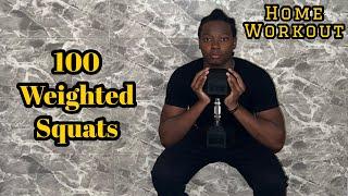 100 Weighted Squats | Home Workout @GainBros