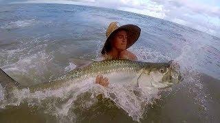 EPIC BEACH TARPON FISHING on ARTIFICIAL!!!