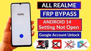 All Realme Android 14 Frp Bypass | Fix Setting Not Open | Google Account Bypass 2025 New Update