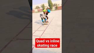 Quad vs inline skating race // #skating #skate #trending #youtube #skater