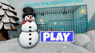 SNOWMAN'S PRISON RUN! (OBBY) ROBLOX || Jumpscare & Gameplay