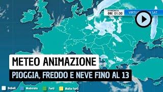 Meteo Animazione: la Pioggia, il Freddo e la Neve previsti fino al 13 gennaio