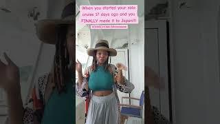 I Made It To JAPAN!!! Full-time Solo Female Travel - Carnival Cruise To Japan from California #short