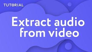 How to extract audio from video (Movavi Video Editor 15)