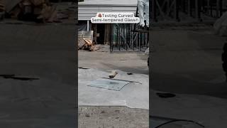 What Happens When You Drop a Brick on Curved Glass?