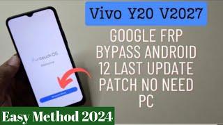 Vivo V2027 Android 12 Last Update Google Frp Bypass | Vivo Y20 Frp Easy Method 2024 Unlock