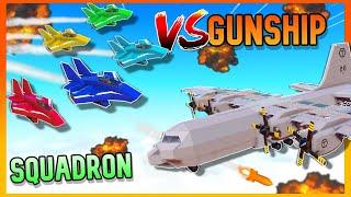 I Took A Fighter 'SQUADRON' To A GUNSHIP BOSS BATTLE! (AC-130) | Trailmakers Multiplayer