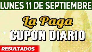 Resultado del sorteo Cupón Diario del Lunes 11 de Septiembre del 2023.