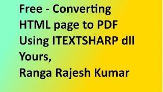 Converting html to pdf using itextsharp in ASP.NET with C#.NET