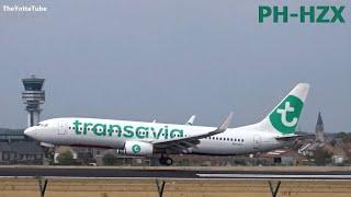 Transavia - Boeing 737-800 - Lands at Brussels (PH-HZX)