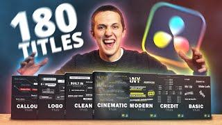 The BEST Davinci Resolve Titles | EditorTitles