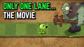 I Attempted Plants vs. Zombies 2 with ONLY ONE LANE... (The Movie)