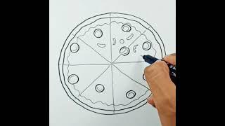 How to draw Italian Pizza #shorts