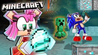  DIAMOND HUNTERS!! - Sonic & Amy Play MINECRAFT LIVE!! (Episode 3)