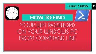 FAST & EASY! Recover Forgotten Wifi passwords in Windows10 terminal | TechSpertiseTv F&E2