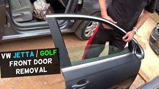 VW JETTA A5 GOLF MK5 FRONT DOOR REMOVAL REPLACEMENT