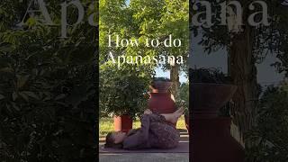 How to do Apanasana Knee to chest pose #yoga #skopelos #lynmeola #nature
