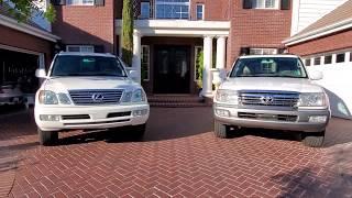  Lexus LX470 vs Landcruiser 100 series 2007 White 