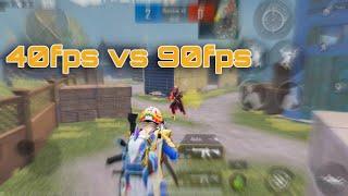 1vs1 m416 40fps vs 90fps |BGMI