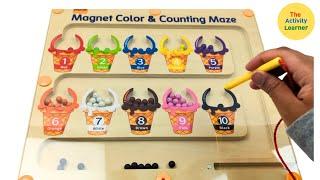 Number, Counting, & Color Maze Activity | Educational Videos for Toddlers