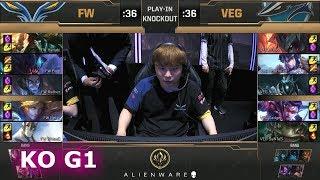 Flash Wolves vs Vega Squadron - Game 1 | Knockouts Play-Ins of LoL MSI 2019 | FW vs VEG G1