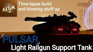 Building a FUTURISTIC RAILGUN TANK in Space Engineers! (Explosions Included!)