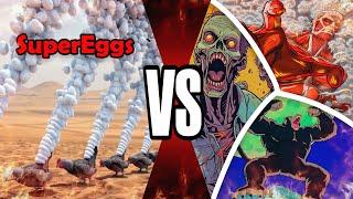 Chicken SuperEggs  vs All Boss  WHO WIN? [ ALL OF BATTLES THIS WEEK ]