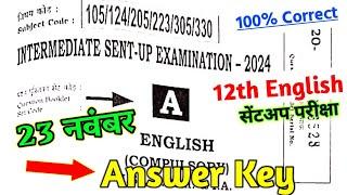 23 November, 12th English Sent Up Answer Key 2025 | Class 12th English Sent Up Answer Key 2025, Live