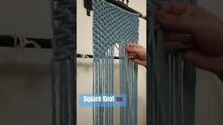 Macrame square knot | Macrame handbag diy #macrame #squareknot #macrametutorial #macrameknots