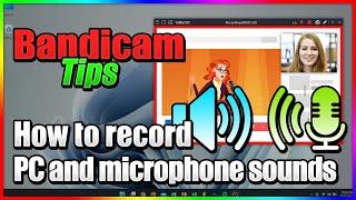 How to record your voice with a microphone - Bandicam Screen Recorder