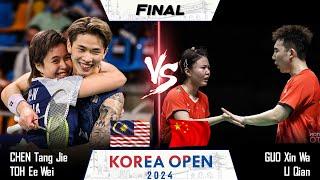 LIVE SCORE | FINAL | CHEN Tang Jie /TOH Ee Wei vs GUO Xin Wa /LI Qian | Korea Open 2024 Badminton