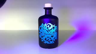 Black Light Effect Ink on Glass Bottle