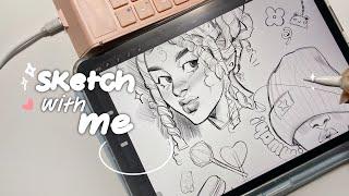 Sketch with me  AOIKTYE keyboard review (ASMR)️