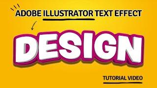 ADOBE ILLUSTRATOR - SUPER EASY TEXT EFFECT USING APPEARANCE TAB!