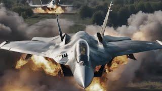 Shock the World! US F-16 fighter jet pilot again blows up 3 Russian SU-57 fighter planes in the air