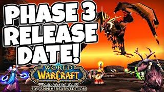 Phase 3 Announcement & Release Date for Fresh Classic WoW Anniversary Servers!