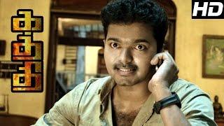 Kaththi Movie scenes | Kaththi mass fight Scene | Kaththi Interval | Samantha-Vijay Loves each other